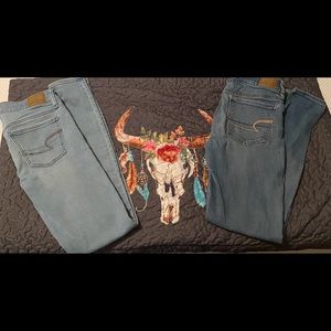American Eagle Jeggings size 0 lot of 2